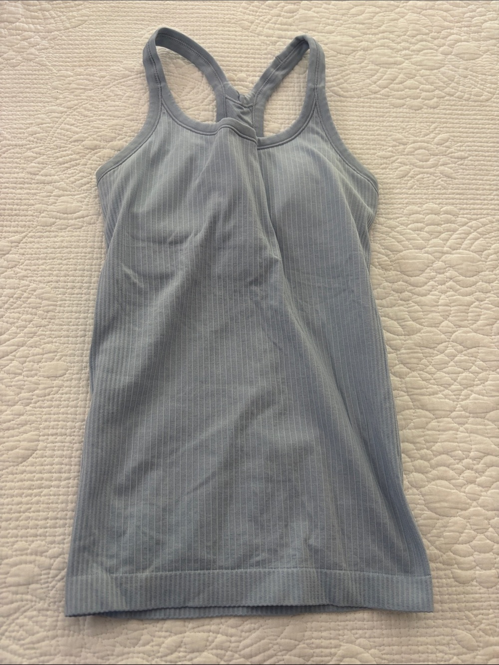 Lululemon light Steel Blue Ribbed Racerback Tank Top